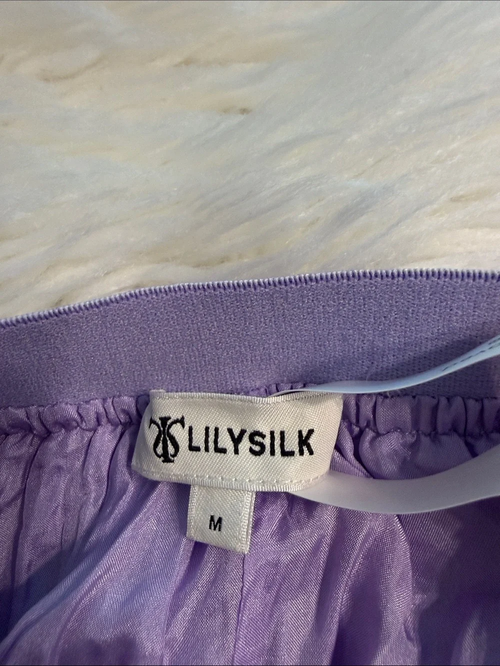 Lilysilk Pleated Lavender Midi Skirt - Women size M brand new length 30” W 26” - Picture 5 of 9